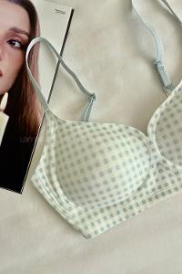 Lamelif İhracat Kare Desen Hafif Destekli Sütyen