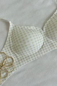 Lamelif İhracat Kare Desen Hafif Destekli Sütyen