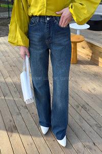 Blue-3 Denim High Waist Denim Pants