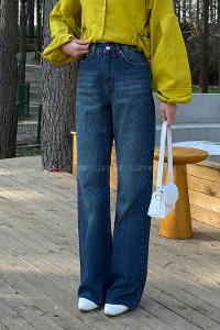 Blue-3 Denim High Waist Denim Pants