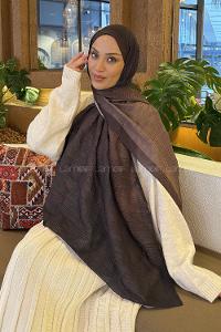 Bitter Brown Cotton Fabric Straight Shawl