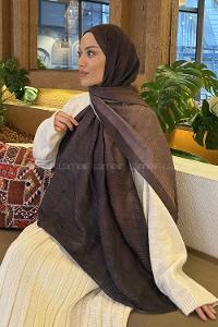 Bitter Brown Cotton Fabric Straight Shawl