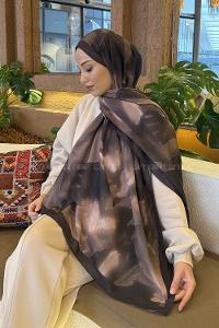 Bitter Brown Cotton Fabric Straight Shawl