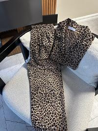Lamelif Leopar Desen Pijama Takımı