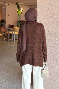 Lamelif Buklet Kazak Kahverengi