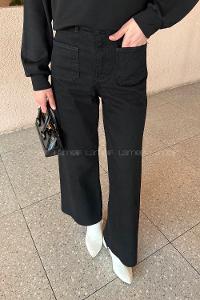 Black Denim High Waist Denim Pants