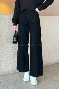 Black Denim High Waist Denim Pants