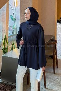 Lamelif Bağlama Detaylı Oysho Sweat Lacivert