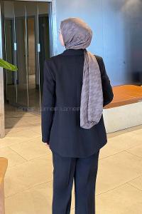 Lamelif Pens Detaylı Gizli Cep Ceket Siyah