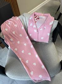 Lamelif Kalp Desen Pijama Takımı
