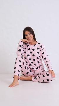 Lamelif Kalp Detaylı Pijama Takımı