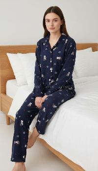 Lamelif Penguenli Pijama Takımı
