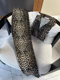 Lamelif Leopar Desen Süet Kumaş Pijama Seti