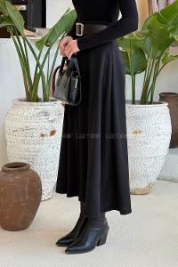 Lamelif Kloş Etek Siyah