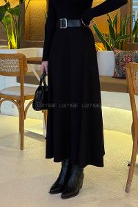 Black Oysho Flared Skirt Skirt