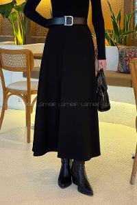 Black Oysho Flared Skirt Skirt