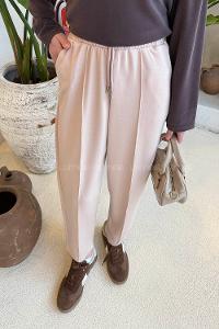 Lamelif Oysho Modal Şalvar Balon Modelli Eşofman Altı Krem