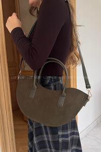 Lamelif Fora Süet Model Kadın Çapraz Çantası