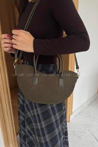 Lamelif Fora Süet Model Kadın Çapraz Çantası