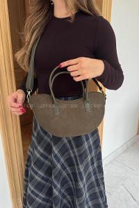 Lamelif Fora Süet Model Kadın Çapraz Çantası