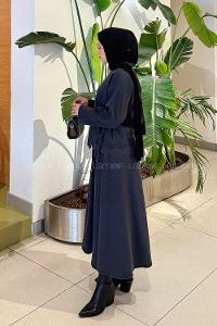 Smoked V Neck Long Arm Denim Suit