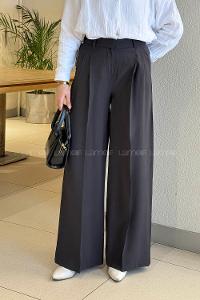 Lamelif Geniş Paça Palazzo Pantolon Antrasit