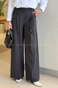 Lamelif Geniş Paça Palazzo Pantolon Antrasit