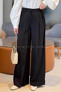 Lamelif Geniş Paça Palazzo Pantolon Siyah