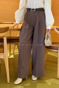 Lamelif Krep Palazzo Pantolon Kahverengi