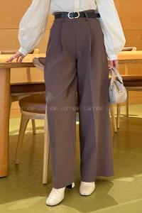 Lamelif Krep Palazzo Pantolon Kahverengi