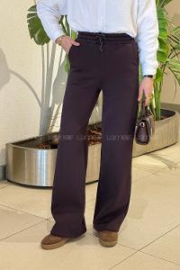Plum Trousers High Waist Regular Cut Bottom Tracksuit
