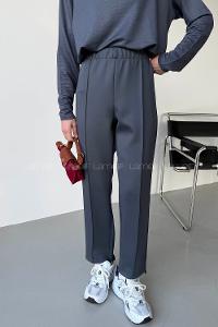 Lamelif Önü Çımalı Scuba Pantolon Antrasit