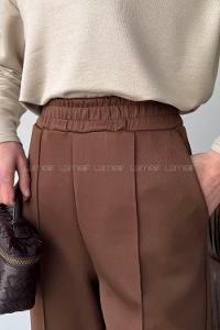 Bitter Brown Regular Trousers High Waist Regular Cut Bottom Tracksuit
