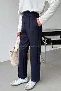 Navy Blue Regular Trousers High Waist Regular Cut Bottom Tracksuit