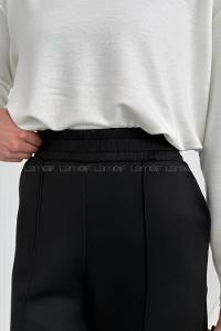 Black Regular Trousers High Waist Regular Cut Bottom Tracksuit