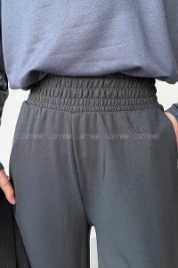 Lamelif Oysho Yüksek Bel Lastikli Eşofman Altı Antrasit