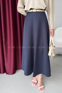 Lamelif Scuba Çan Etek Lacivert