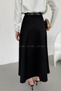 Lamelif Scuba Çan Etek Siyah