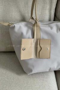 Lamelif Cüzdan Askılı Salaş Kadın Çanta Krem