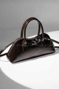 Lamelif Gold Detaylı Kadın El Ve Omuz Çantası Acı Kahve