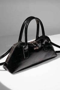 Lamelif Gold Detaylı Kadın El Ve Omuz Çantası Siyah