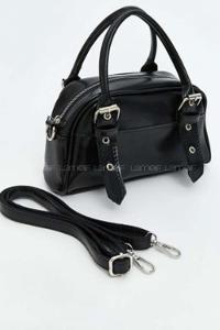 Lamelif Montanna Gümüş Detaylı Kadın El Ve Omuz Çantası Siyah