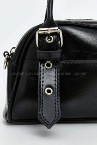 Lamelif Montanna Gümüş Detaylı Kadın El Ve Omuz Çantası Siyah