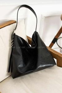Black Buckle Skin Hand Bag Bag
