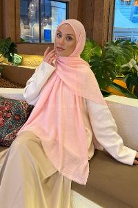 Lamelif Bambu Şal Şeker Pembesi