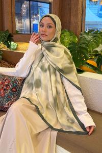 Lamelif Batik Desen Soft Şal Adaçayı