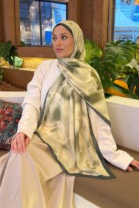 Lamelif Batik Desen Soft Şal Adaçayı