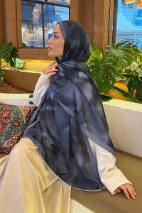 Lamelif Batik Desen Soft Şal Antrasit