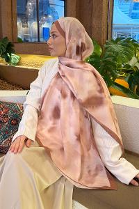 Lamelif Batik Desen Soft Şal Sütlü Kahve