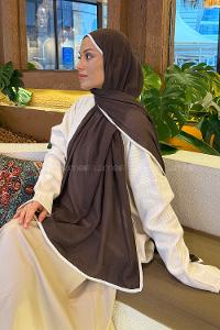 Bitter Brown Cotton Fabric Straight Shawl